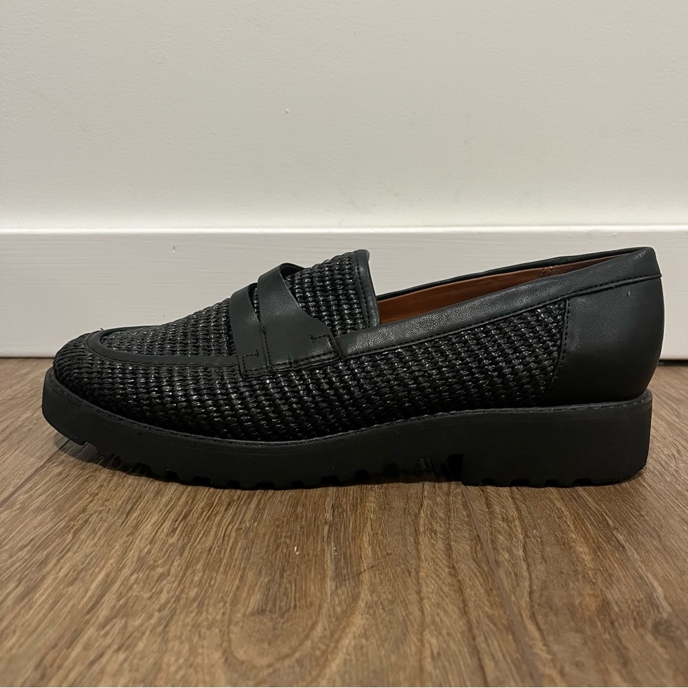 Franco Sarto Cassandra Woven Platform Slip-On Penny Loafers Women’s Size 9.5 - Picture 10 of 13